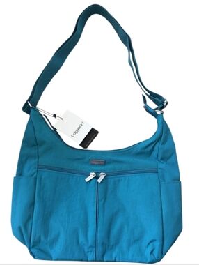 New Baggallini Teal Adjustable Shoulder Hobo Travel Shoulder Bag Nwt